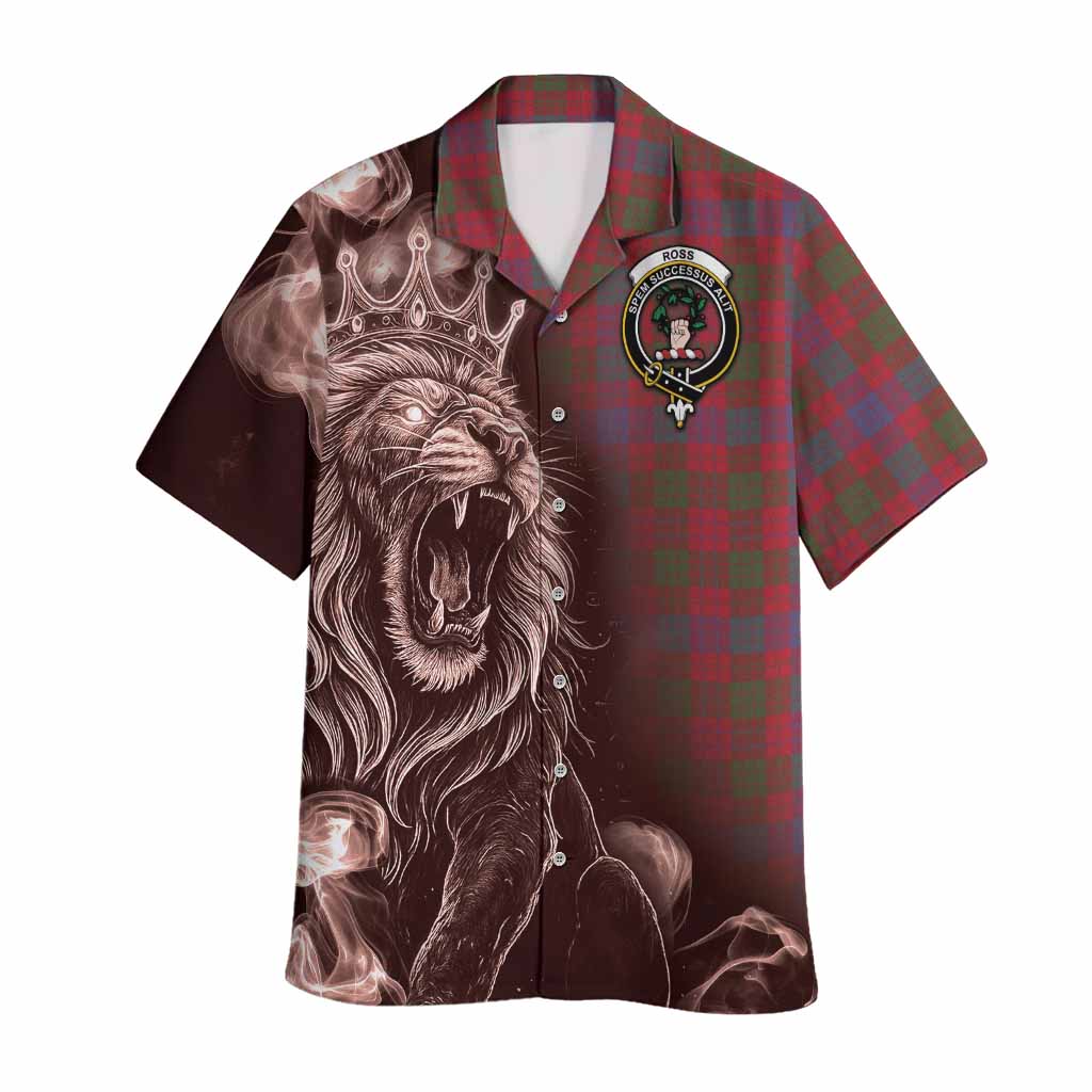 Ross Tartan Hawaiian Shirt Roaring Lion Heritage