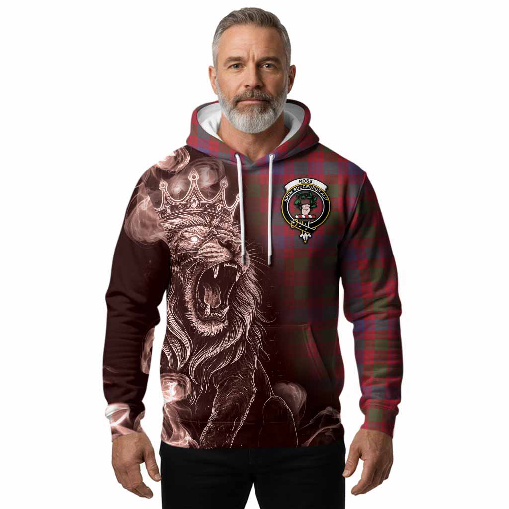 Ross Tartan Hoodie Roaring Lion Heritage