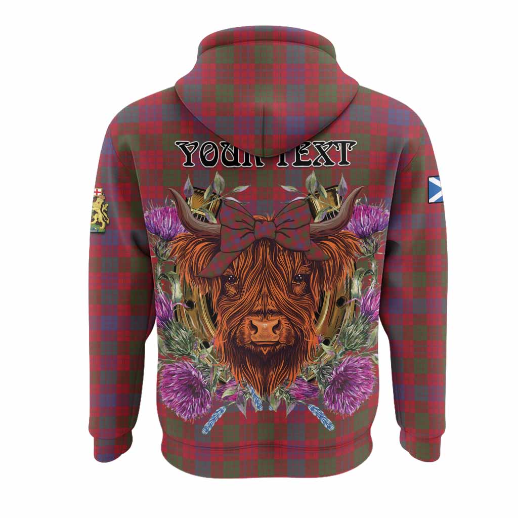 Ross Tartan Hoodie Scottish Thistle Heilan Coo