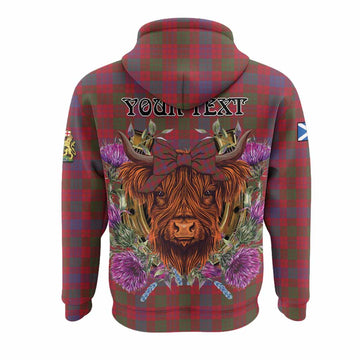 Ross Tartan Hoodie Scottish Thistle Heilan Coo