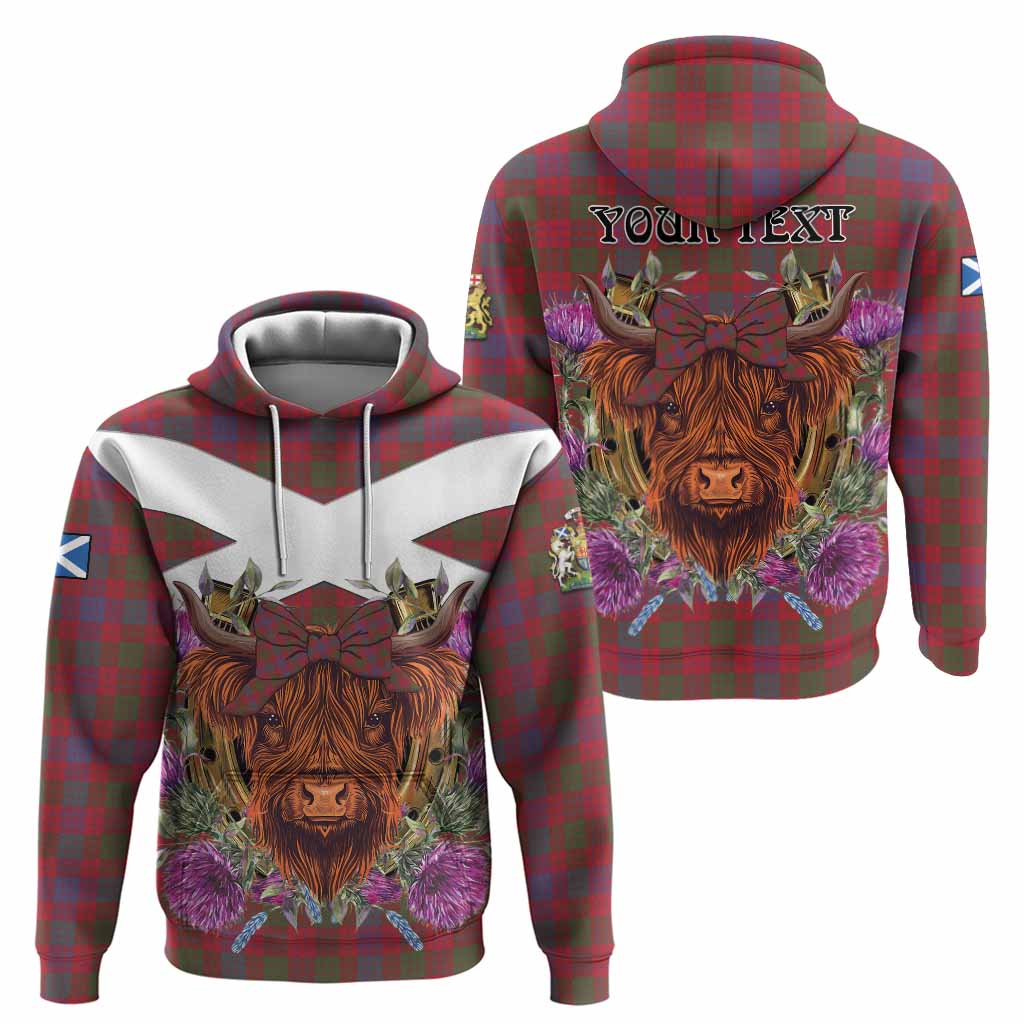 Ross Tartan Hoodie Scottish Thistle Heilan Coo