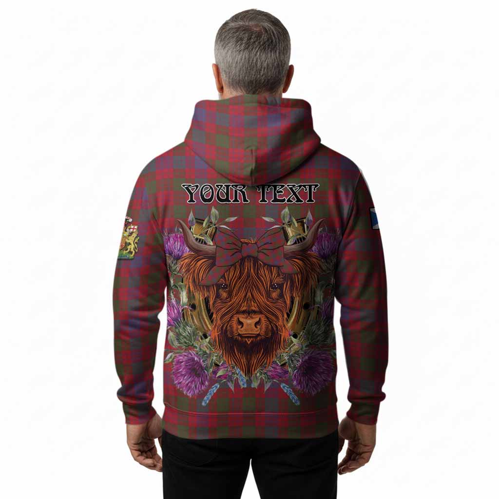 Ross Tartan Hoodie Scottish Thistle Heilan Coo