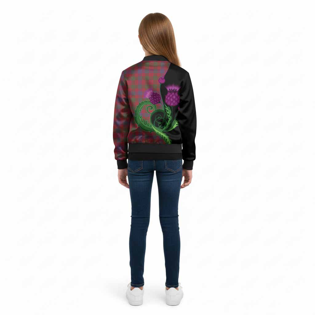 Ross Tartan Kid Bomber Jacket Traditional Scottish Thistle