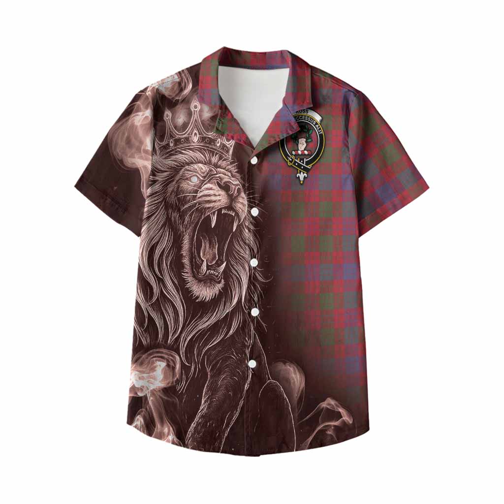 Ross Tartan Kid Hawaiian Shirt Roaring Lion Heritage