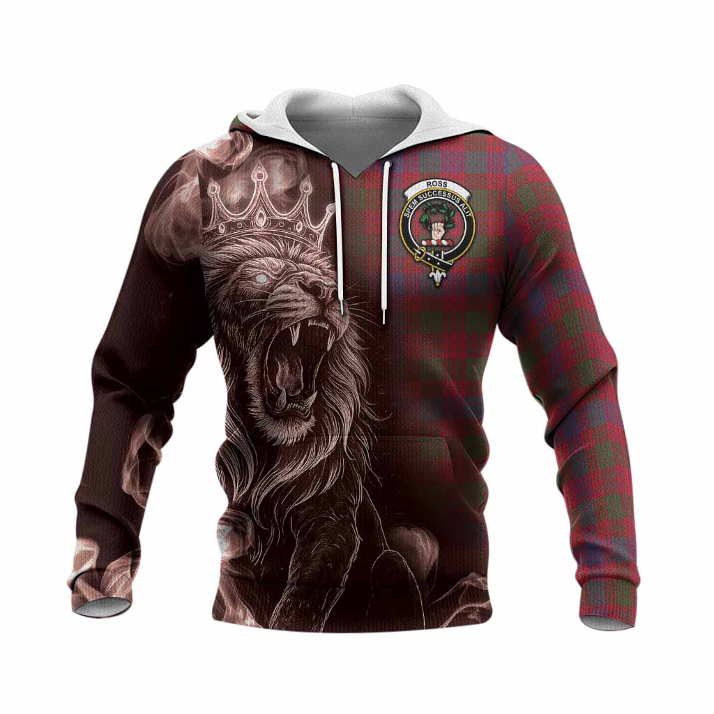 Ross Tartan Knitted Hoodie Roaring Lion Heritage
