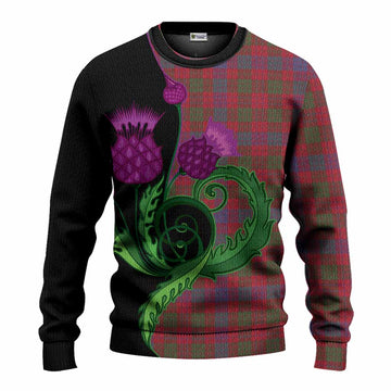 Ross Tartan Knitted Sweater Traditional Scottish Thistle