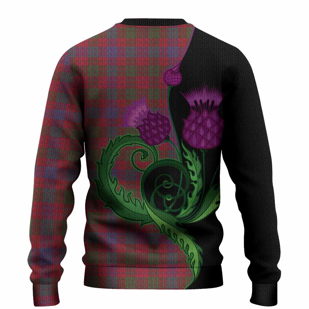 Ross Tartan Knitted Sweater Traditional Scottish Thistle