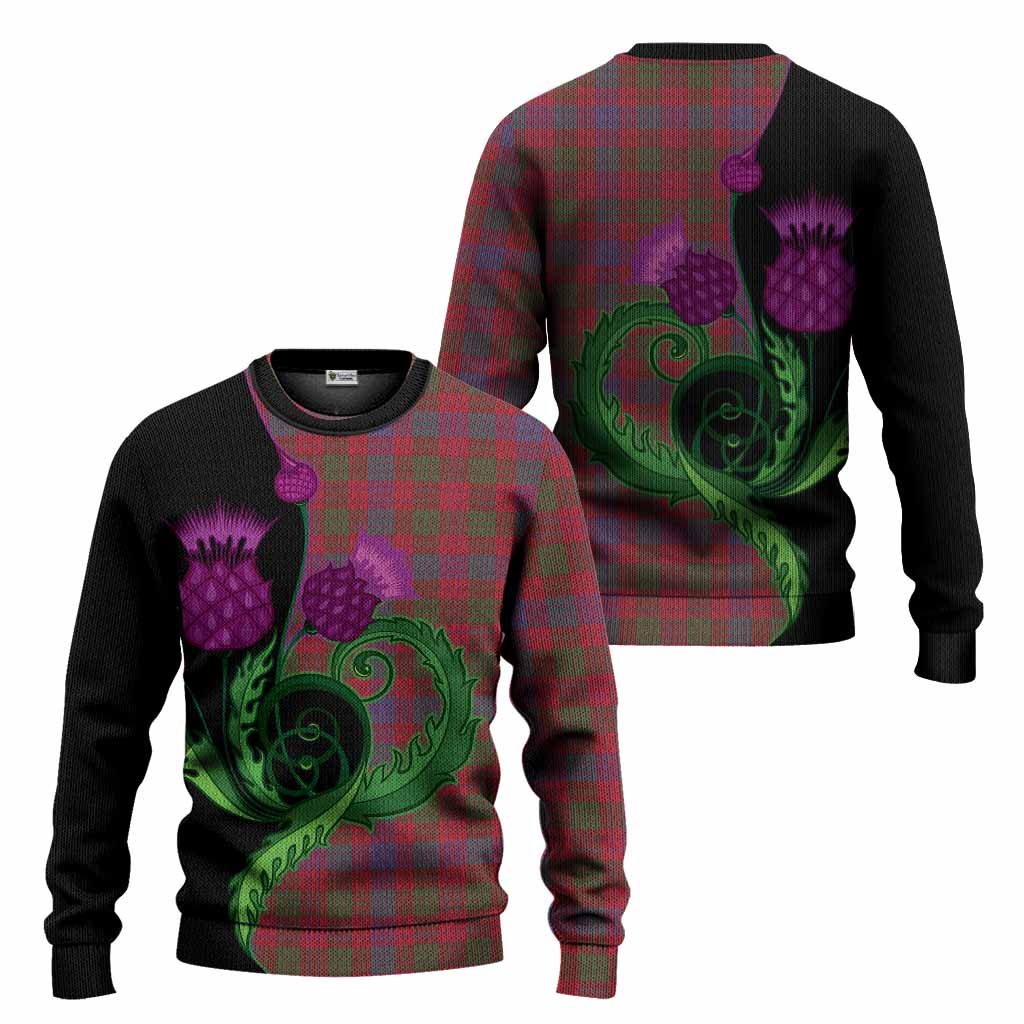 Ross Tartan Knitted Sweater Traditional Scottish Thistle
