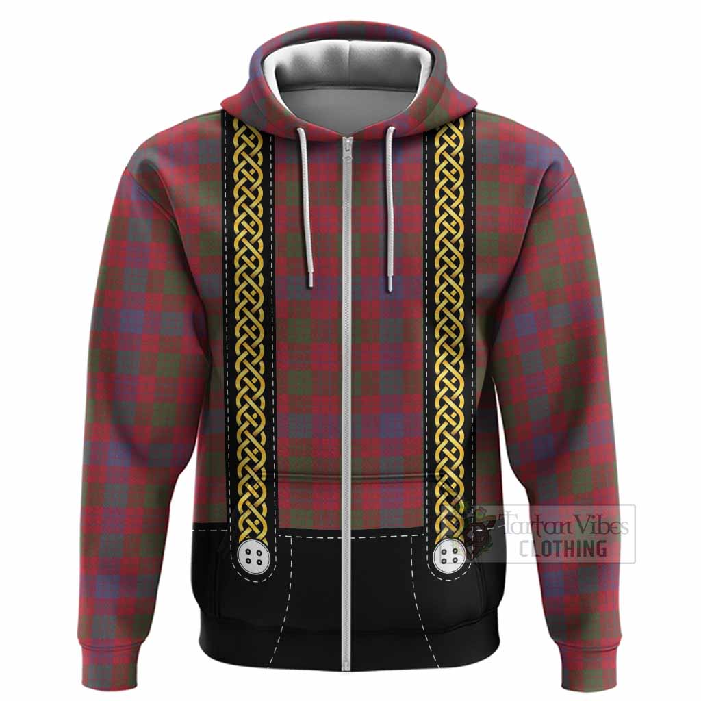 Ross Tartan Lederhosen Costume Hoodie Scotland Celtic Knot Motif