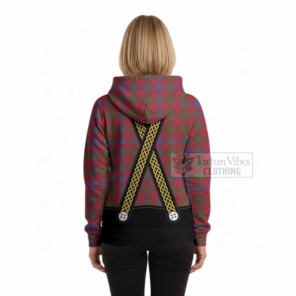 Ross Tartan Lederhosen Costume Hoodie Scotland Celtic Knot Motif