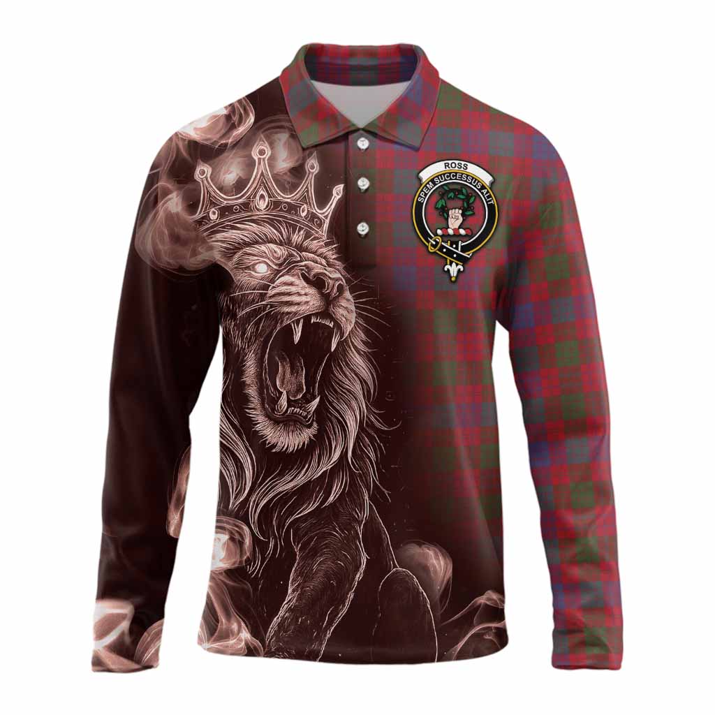 Ross Tartan Long Sleeve Polo Shirt Roaring Lion Heritage