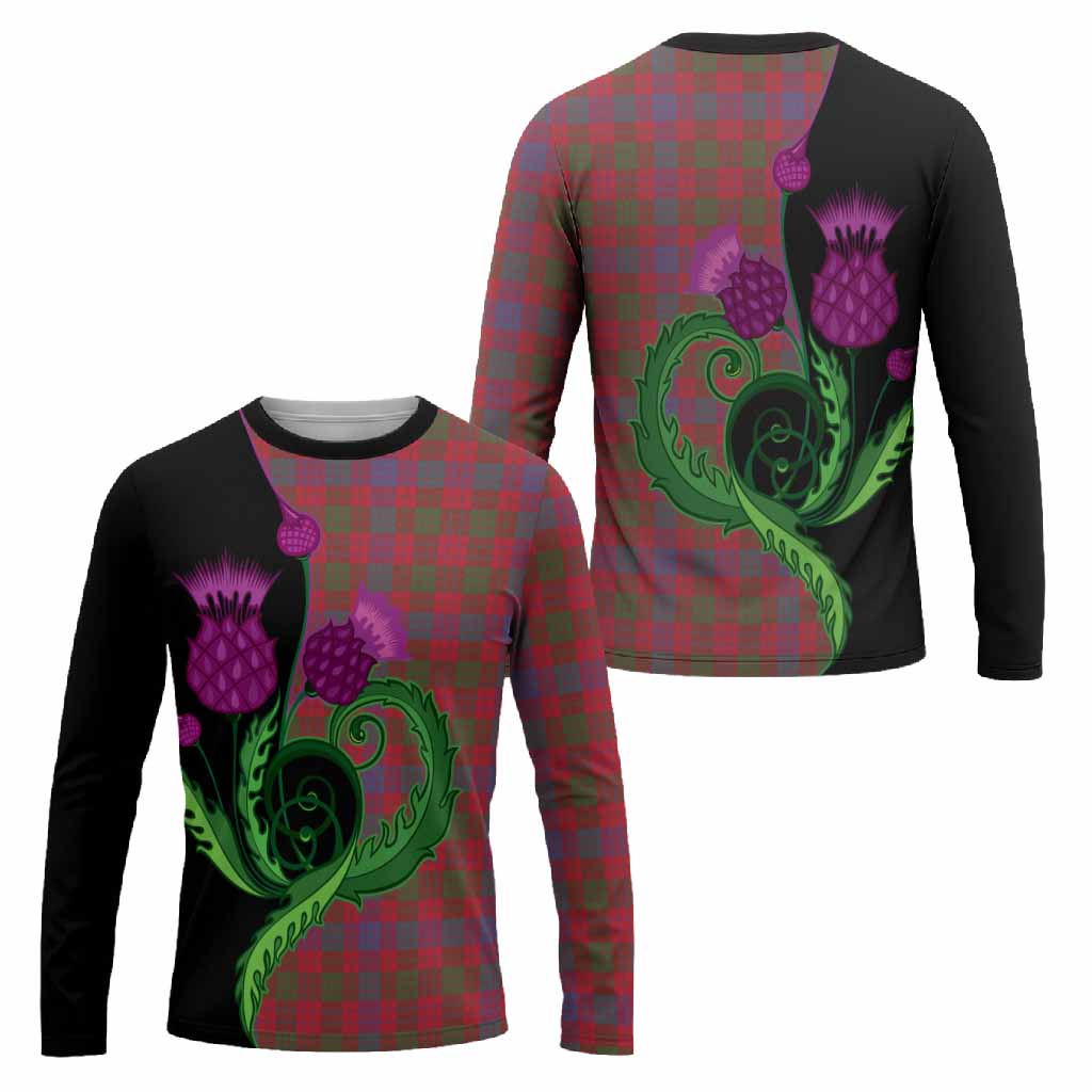 Ross Tartan Long Sleeve T-Shirt Traditional Scottish Thistle