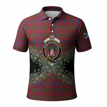 Ross Tartan Polo Shirt Thistle Scottish Spirit