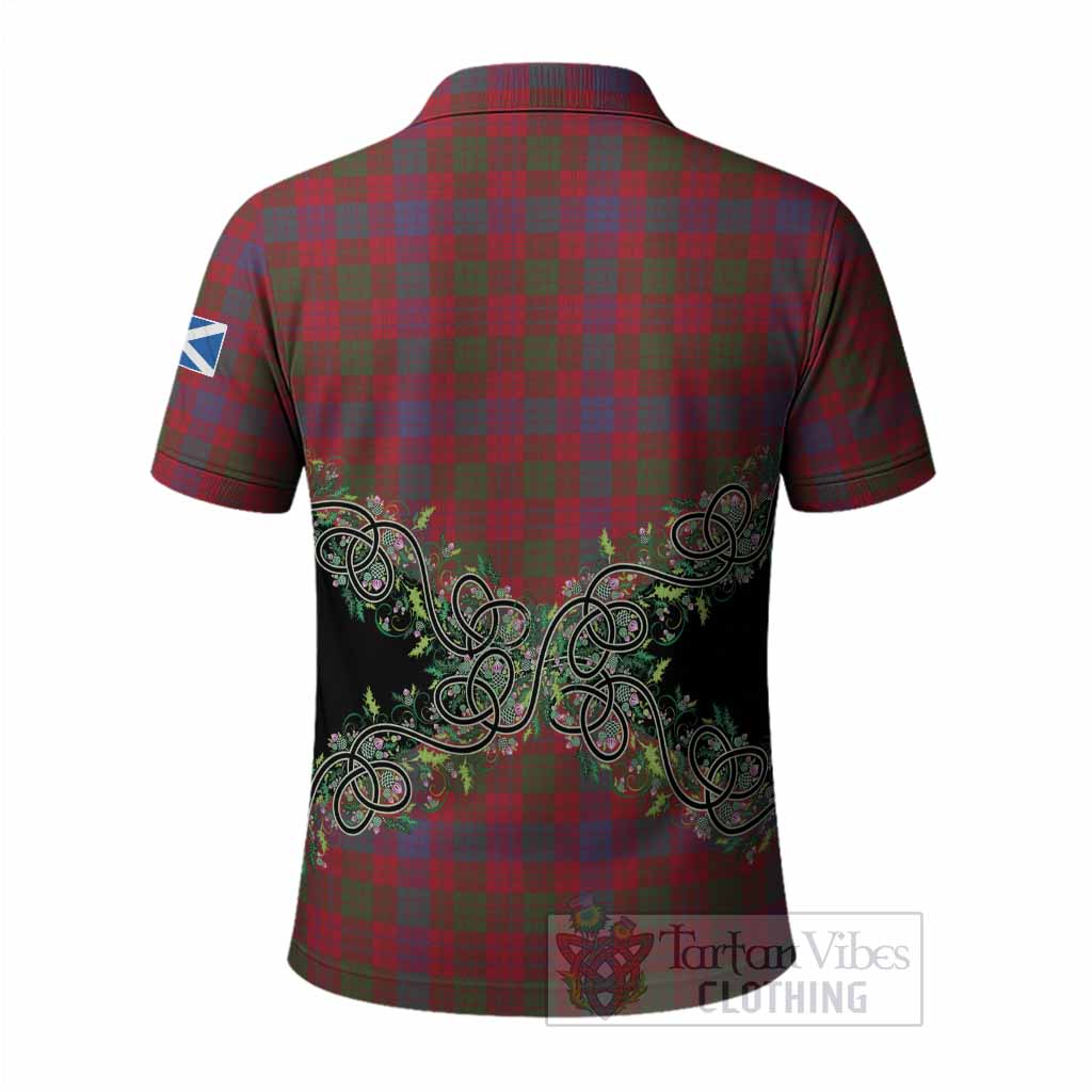 Ross Tartan Polo Shirt Thistle Scottish Spirit