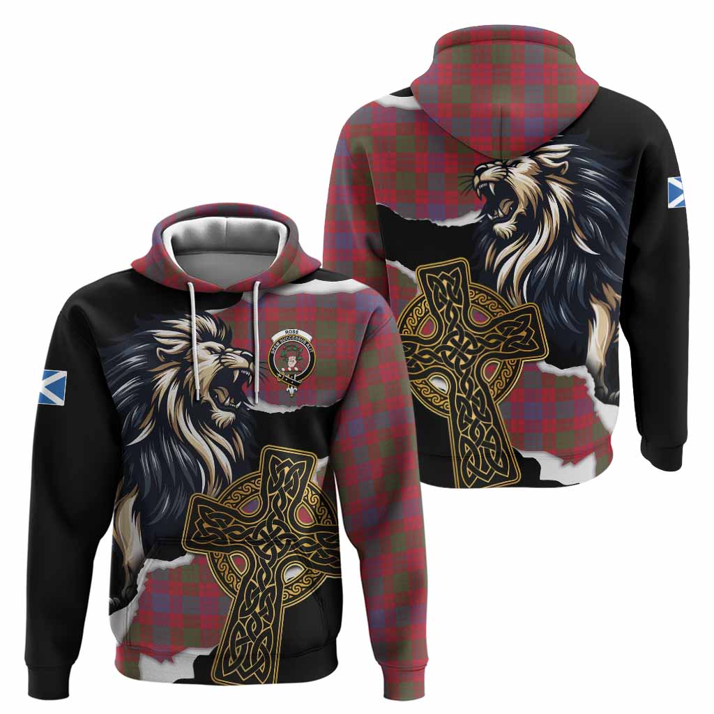 Ross Tartan Scottish Hoodie Lion Celtic Heritage