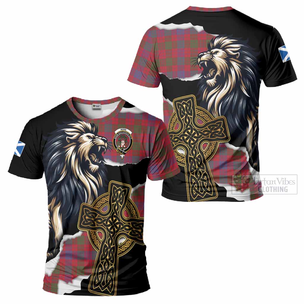 Ross Tartan Scottish T-Shirt Lion Celtic Heritage