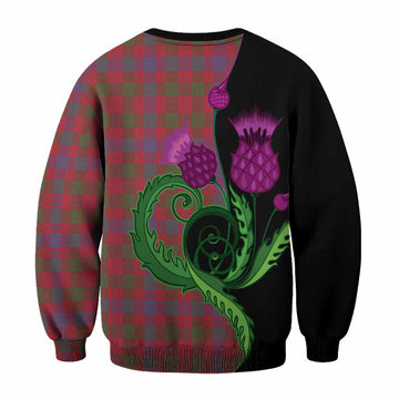 Ross Tartan Sweatshirt Traditional Scottish Thistle