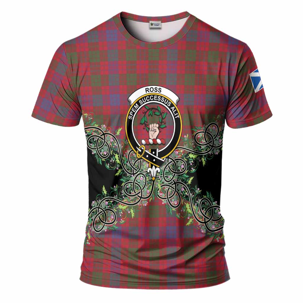 Ross Tartan T-Shirt Thistle Scottish Spirit