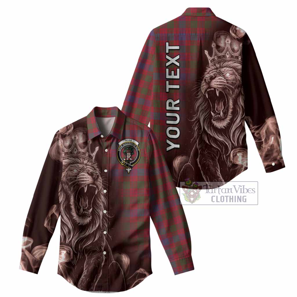 Ross Tartan Women Casual Shirt Roaring Lion Heritage
