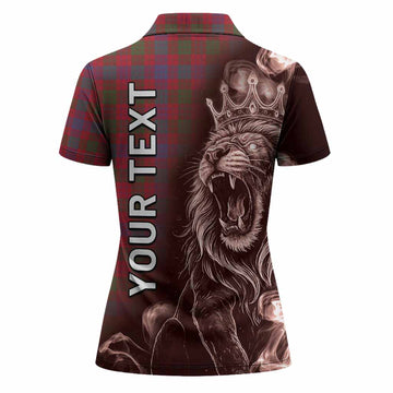 Ross Tartan Women Polo Shirt Roaring Lion Heritage