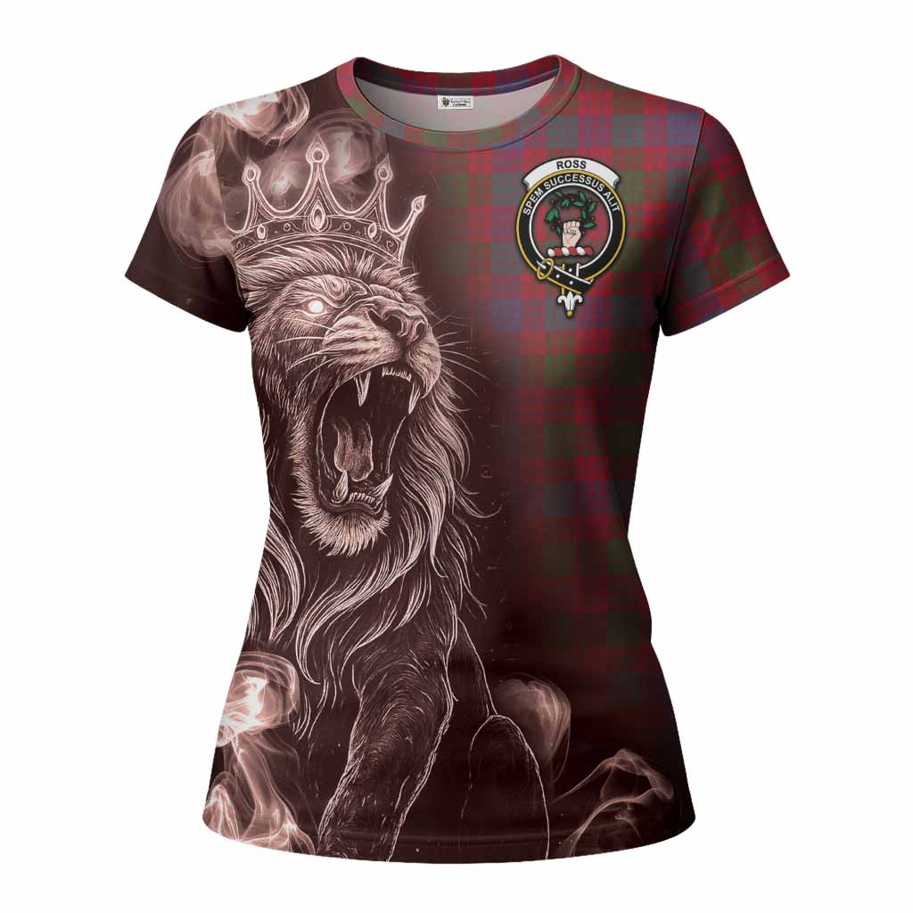 Ross Tartan Women T shirt Roaring Lion Heritage