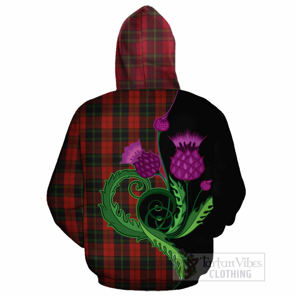 Rosser of Wales Tartan Cotton Hoodie Traditional Scottish Thistle