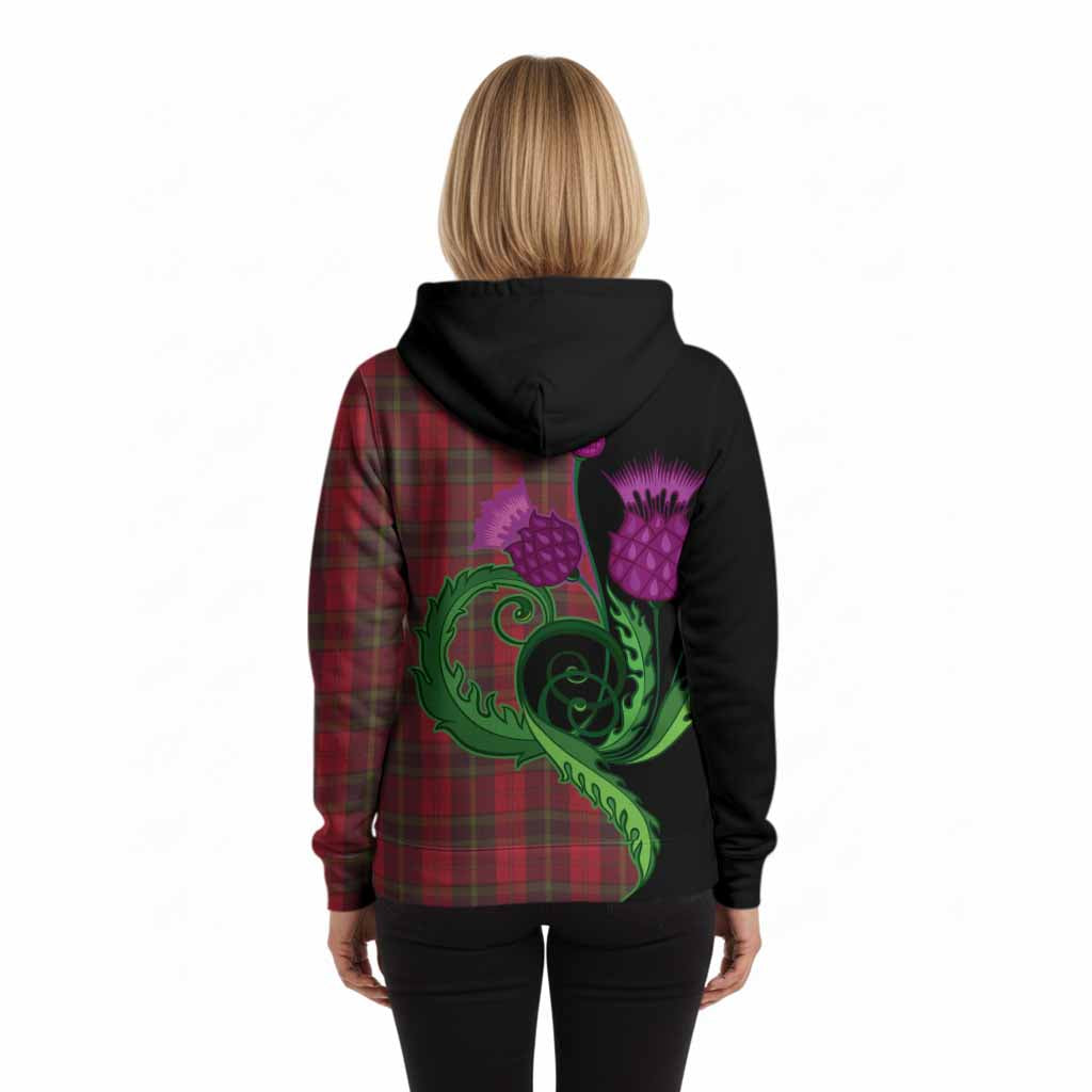 Rosser of Wales Tartan Hoodie Traditional Scottish Thistle