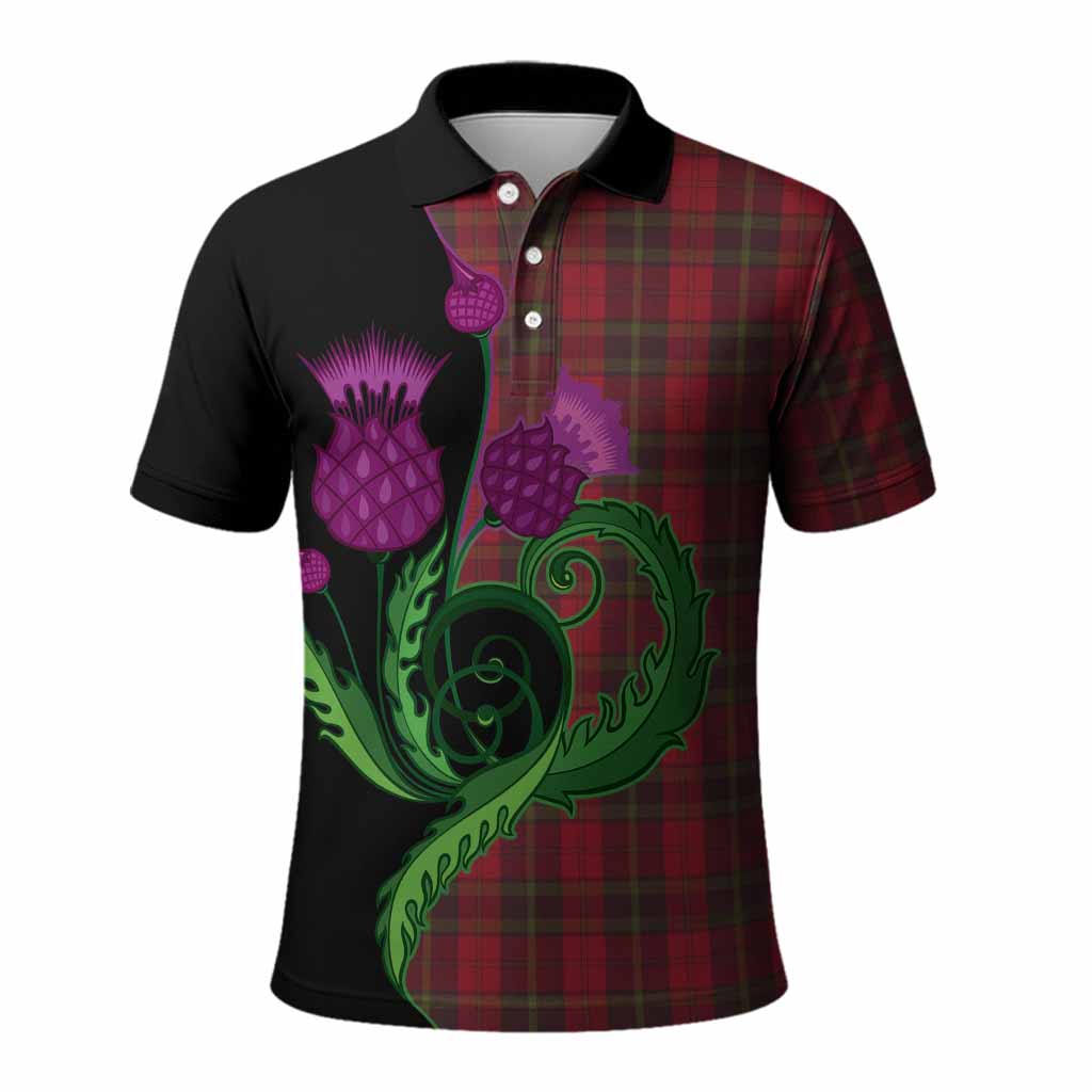 Rosser of Wales Tartan Polo Shirt Traditional Scottish Thistle