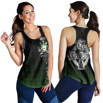 Rossiter Irish Clan Women's Racerback Tanks with Coat of Arms Erin Go Bragh Celtic Inspired