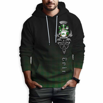 Tartan Vibes Clothing Rossiter Irish Clan Hoodie with Coat of Arms Erin Go Bragh Celtic Inspired