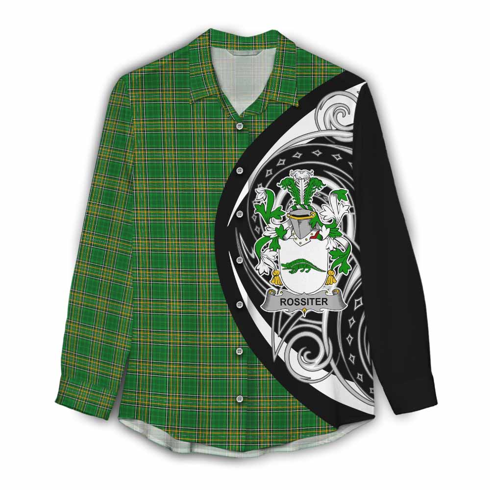 Rossiter Irish Clan Women's Casual Shirt Celtic Circle Style Female - Tartan Vibes Clothing