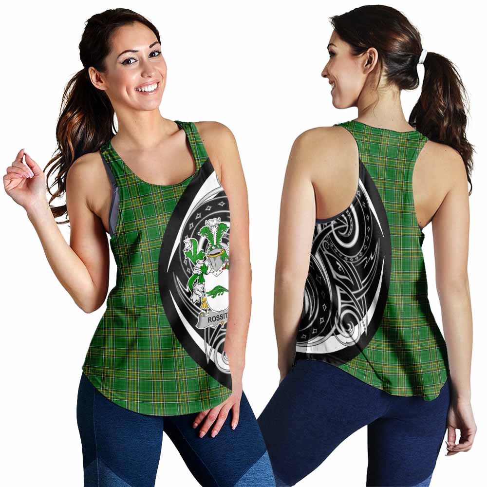 Rossiter Irish Clan Women's Racerback Tanks Celtic Circle Style 4XL - Tartan Vibes Clothing