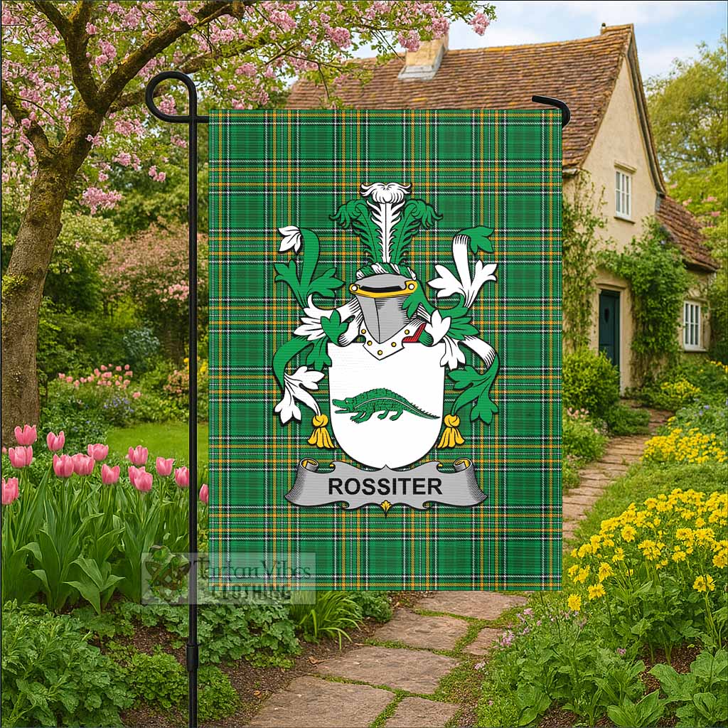 Rossiter Irish Clan Tartan Flag with Coat of Arms