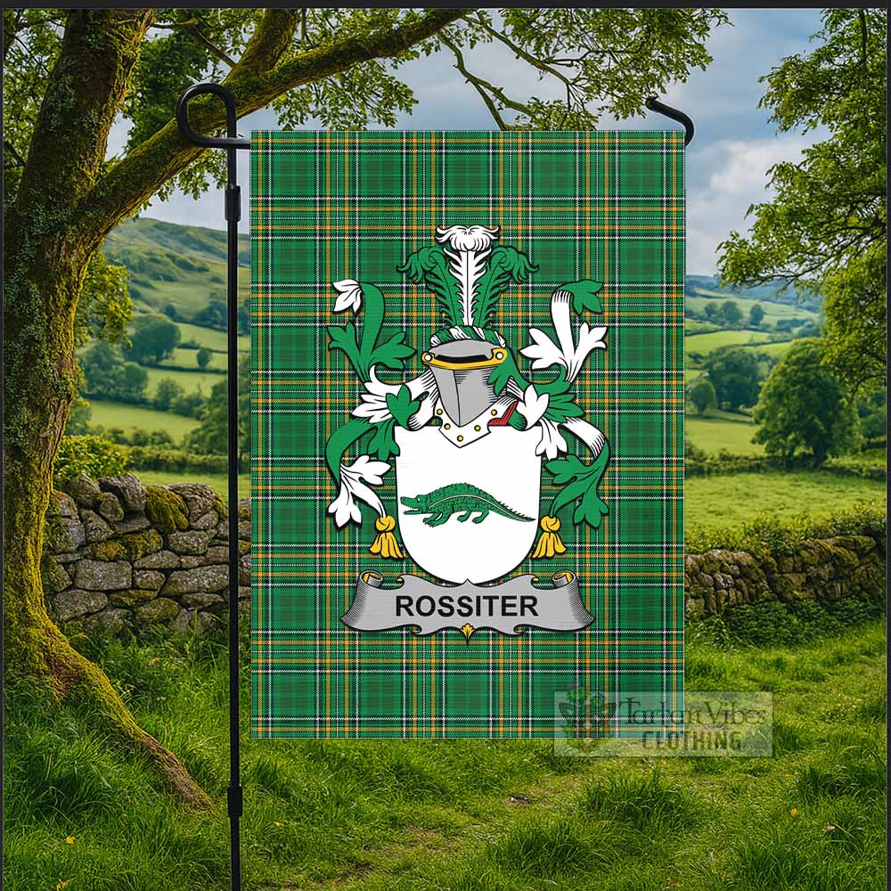Rossiter Irish Clan Tartan Flag with Coat of Arms