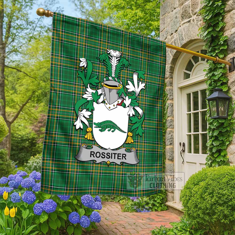 Rossiter Irish Clan Tartan Flag with Coat of Arms