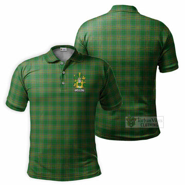 Rothe Irish Clan Tartan Men's Polo Shirt with Coat of Arms