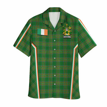 Rothe Irish Clan Coat of Arm Tartan Hawaiian Shirt Flag Style