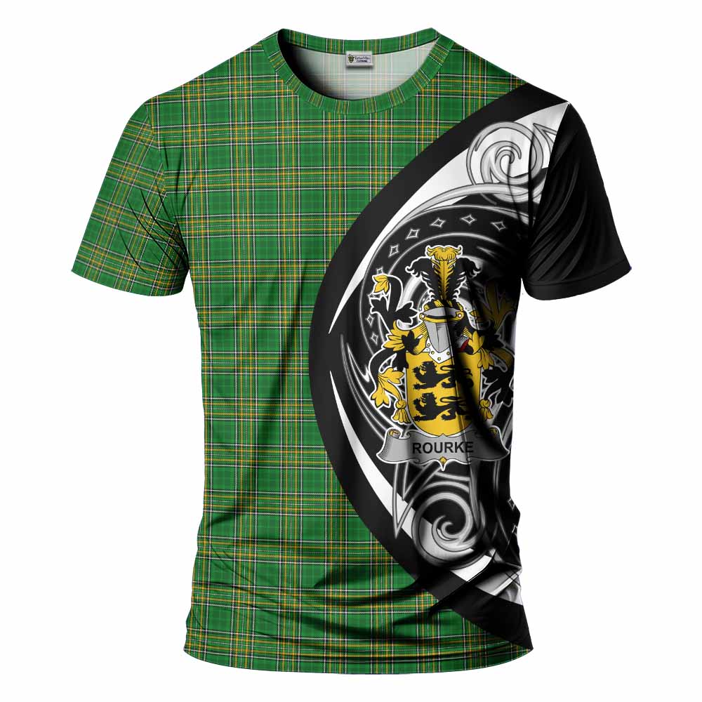 Tartan Vibes Clothing Rourke Irish Clan T-Shirt Celtic Circle Style