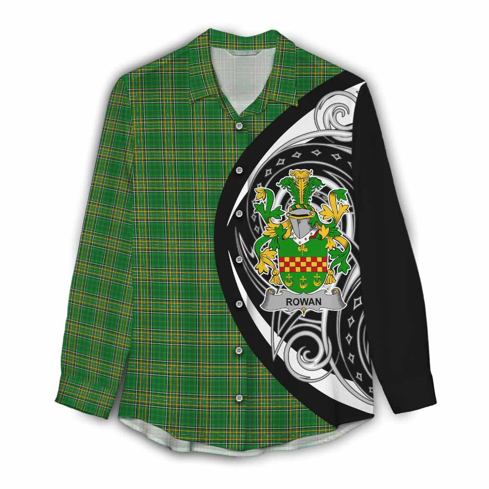 Rowan Irish Clan Women's Casual Shirt Celtic Circle Style Female - Tartan Vibes Clothing