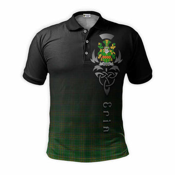 Rowan Irish Clan Polo Shirt with Coat of Arms Erin Go Bragh Celtic Inspired