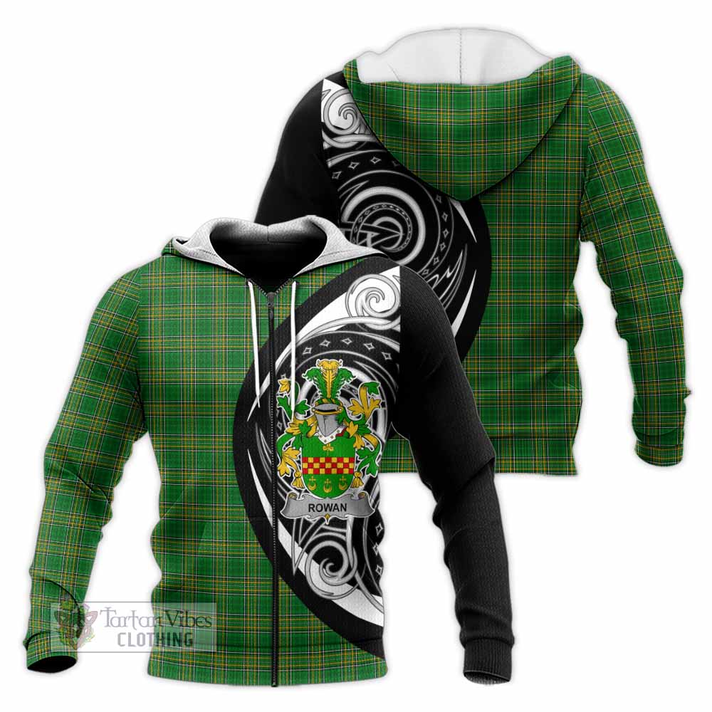 Tartan Vibes Clothing Rowan Irish Clan Knitted Hoodie Celtic Circle Style