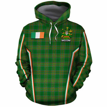 Rowan Irish Clan Coat of Arm Tartan Cotton Hoodie Flag Style