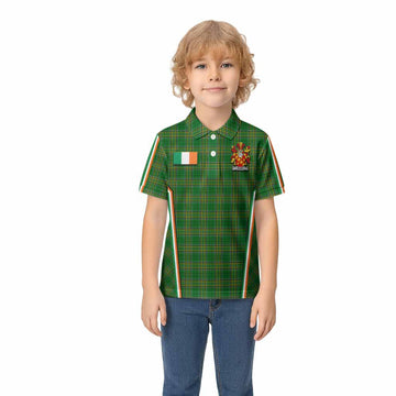 Rowe Irish Clan Coat of Arm Tartan Kid Polo Shirt Flag Style