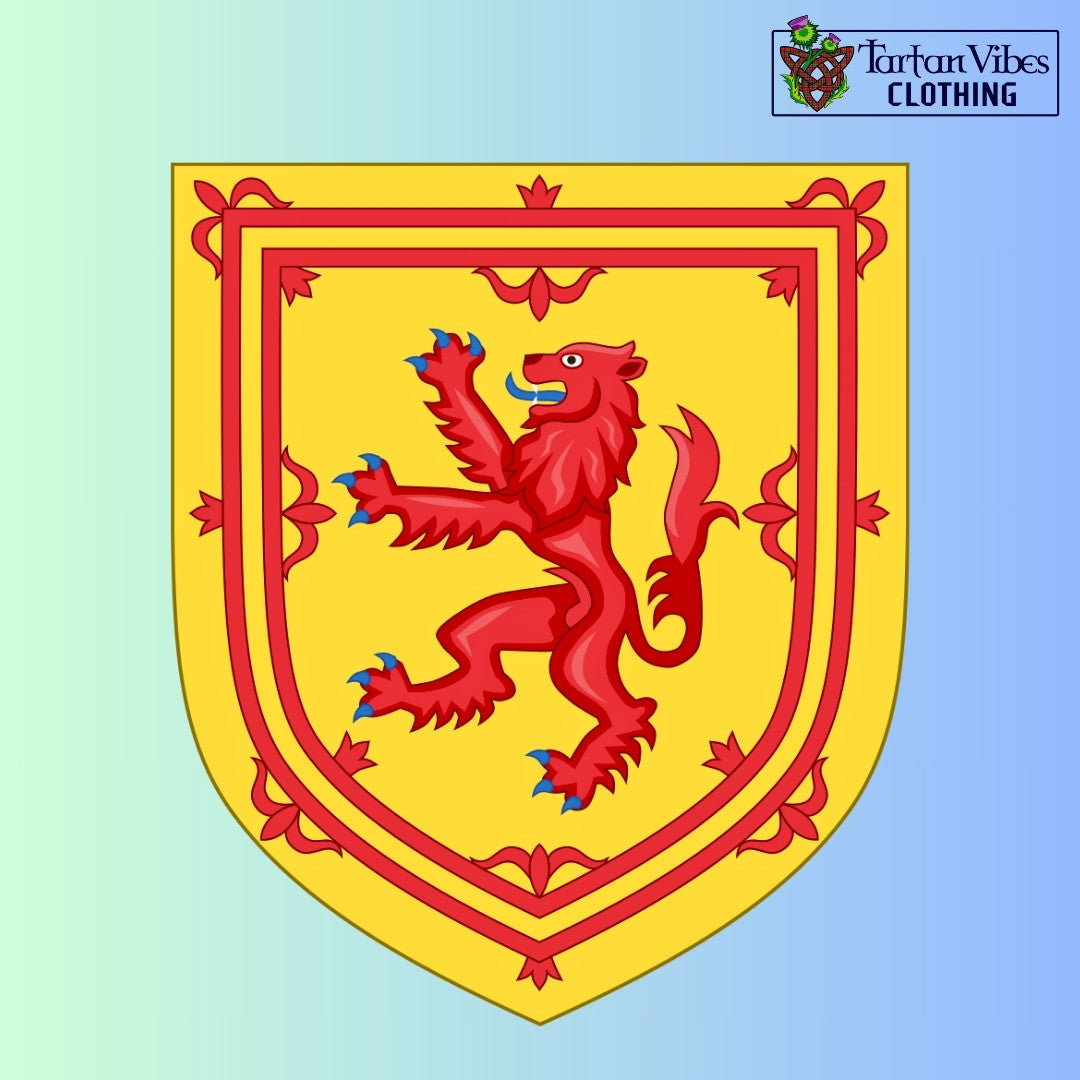 Royal Arms of Scotland symbolizing noble lineage and royal influence in traditional Scottish names