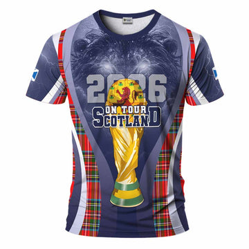 Royal Stewart Scotland Football Tartan T-Shirt Scotland On Tour Trophy Style