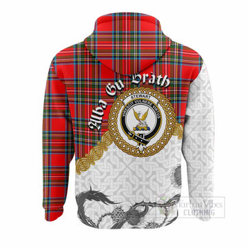 Royal Stewart Tartan Family Crest Hoodie Scottish Highland Warrior Celtic Knot Thistle