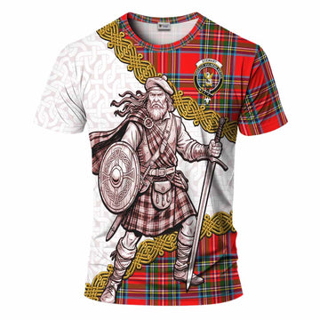 Royal Stewart Tartan Family Crest T-Shirt Scottish Highland Warrior Celtic Alba Gu Brath