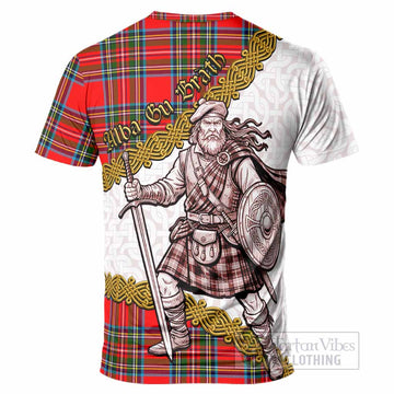 Royal Stewart Tartan Family Crest T-Shirt Scottish Highland Warrior Celtic Alba Gu Brath