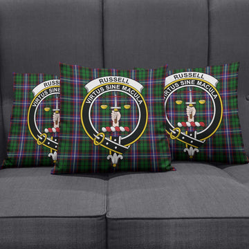 Russell Tartan Pillow Cover with Family Crest Rectangle Pillow Cover 51*91cm - Tartan Vibes Clothing