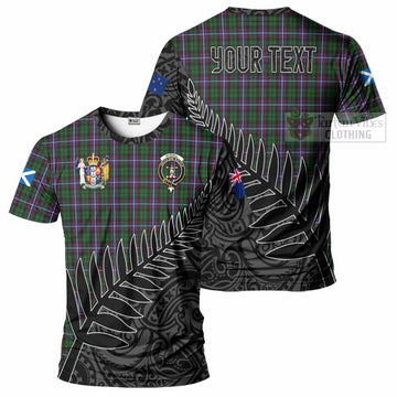 Russell Crest Tartan T-Shirt with New Zealand Silver Fern Half Style Kid's Shirt - Tartan Vibes Clothing